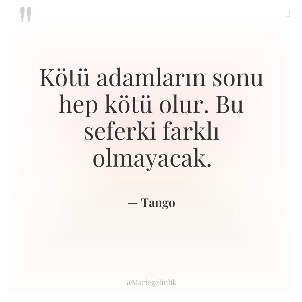 Kötü adamların sonu hep kötü olur. Bu seferki farklı olmayacak.