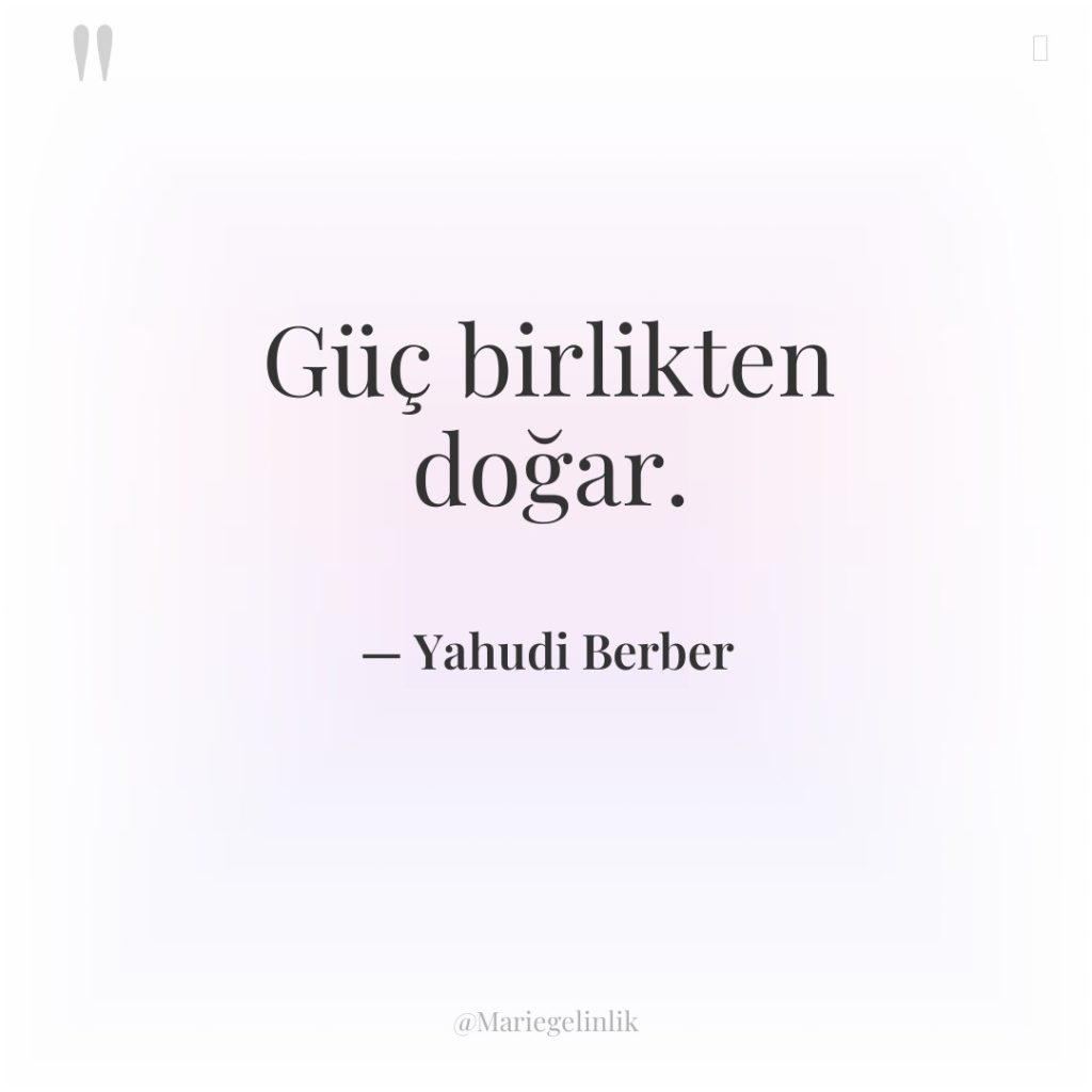 Güç birlikten doğar.