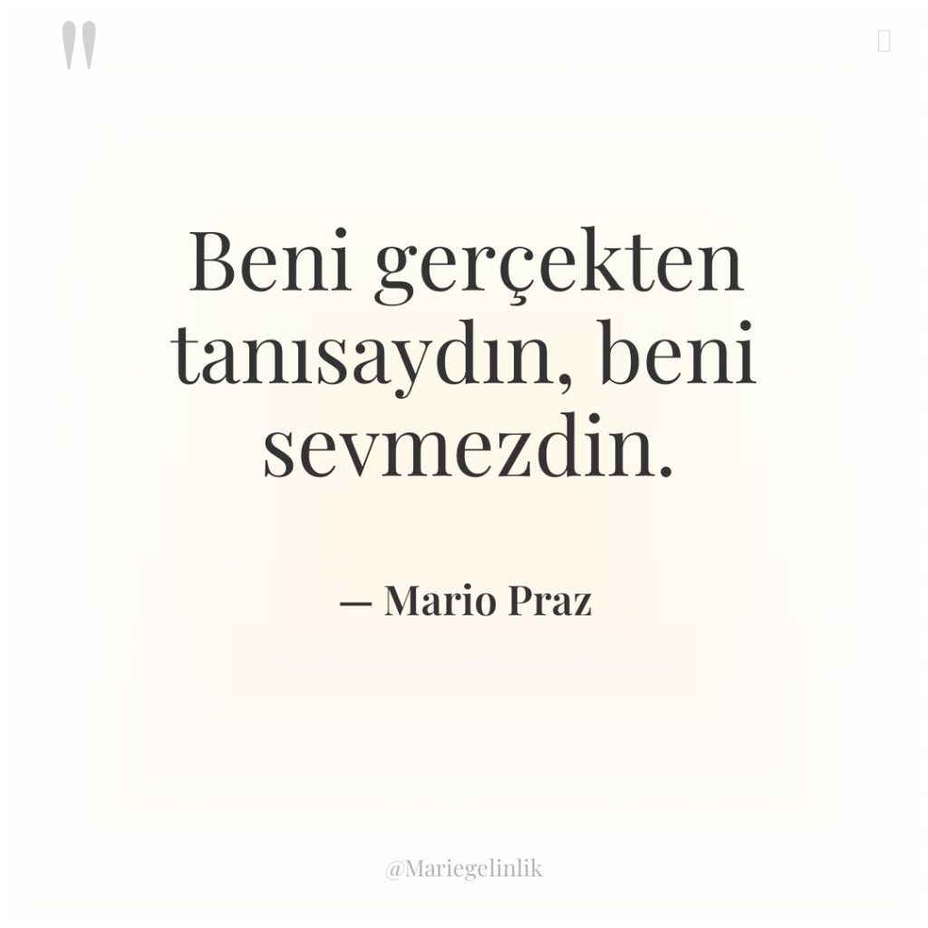 Beni gerçekten tanısaydın, beni sevmezdin.