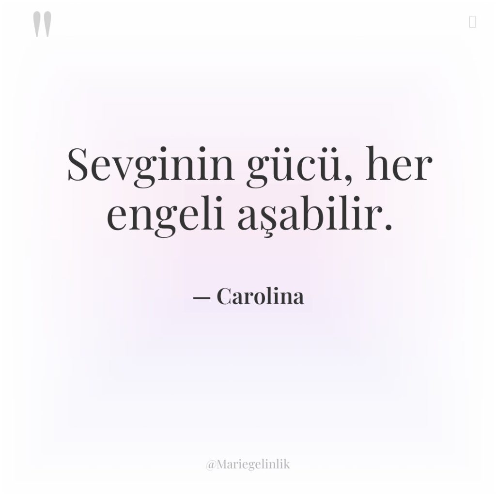 Sevginin gücü, her engeli aşabilir.