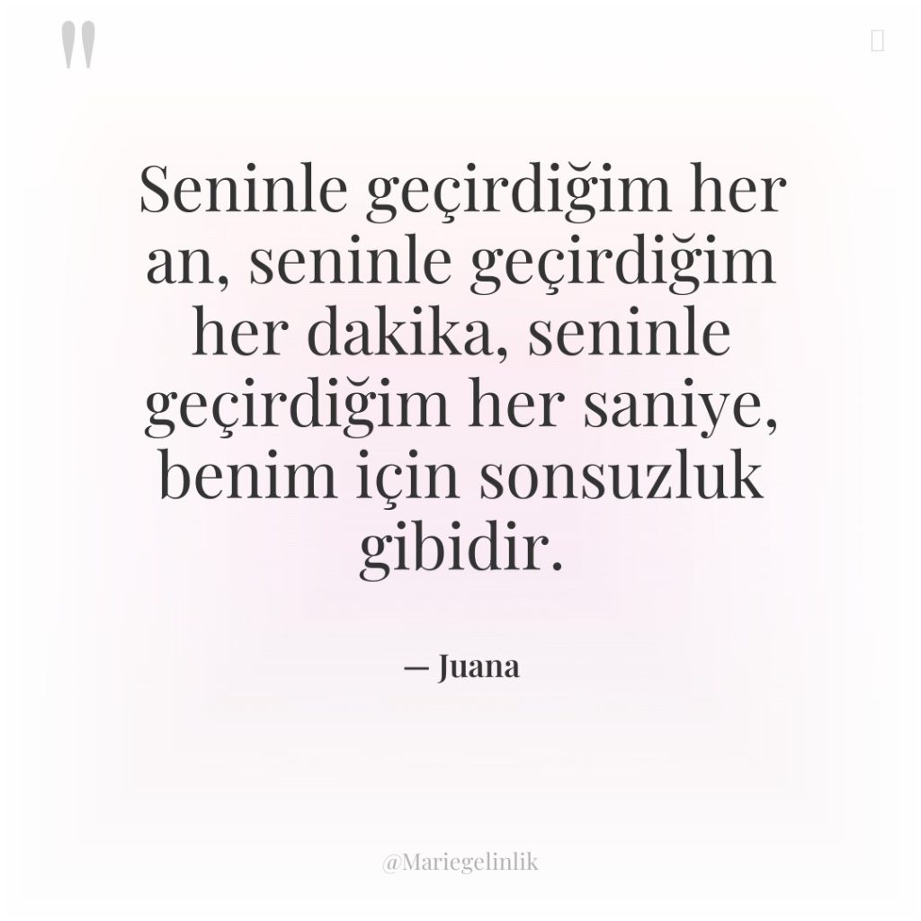 Seninle geçirdiğim her an, seninle geçirdiğim her dakika, seninle geçirdiğim…