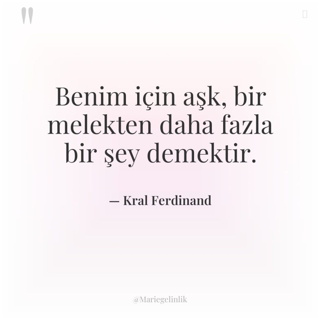 Benim için aşk, bir melekten daha fazla bir şey demektir.