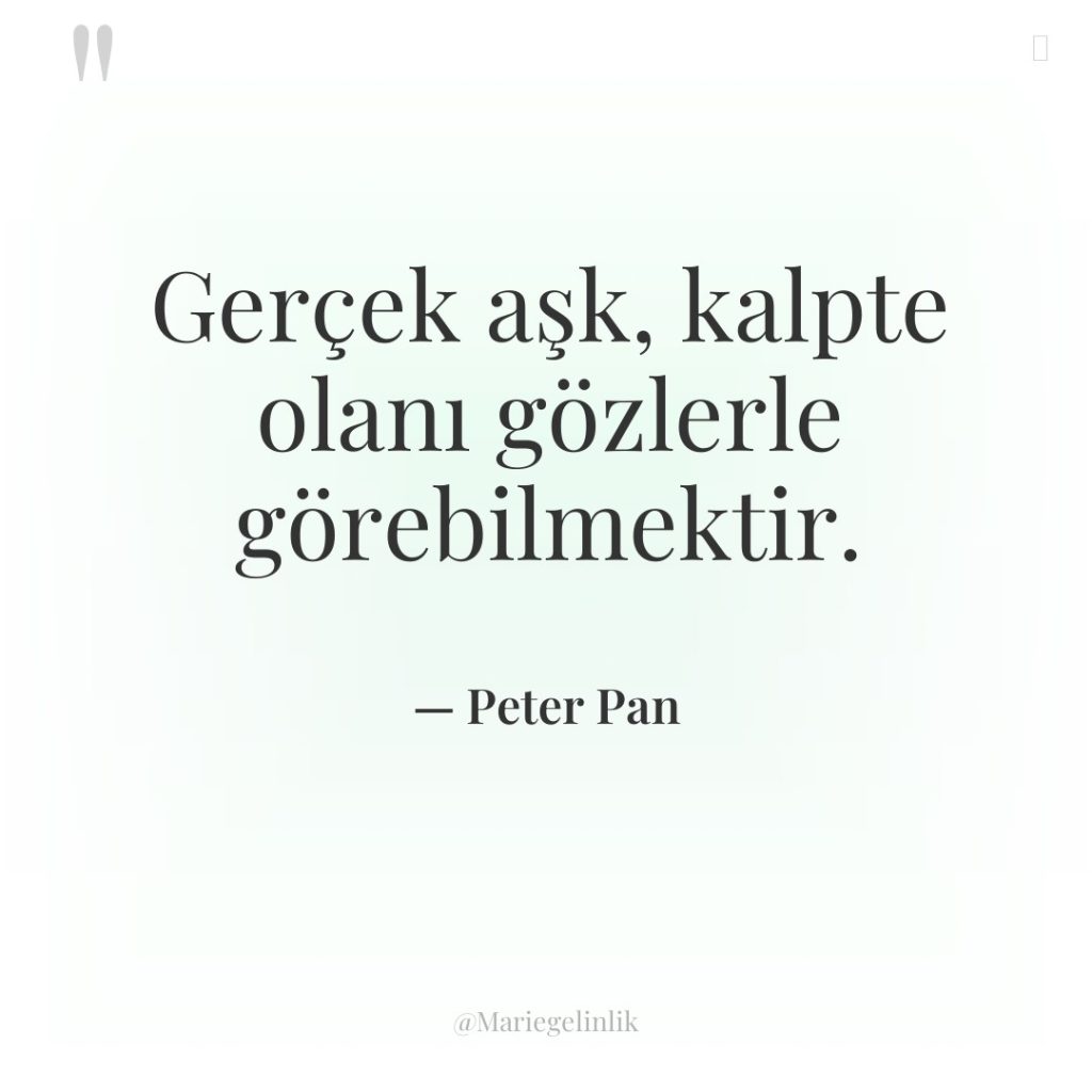 Gerçek aşk, kalpte olanı gözlerle görebilmektir.