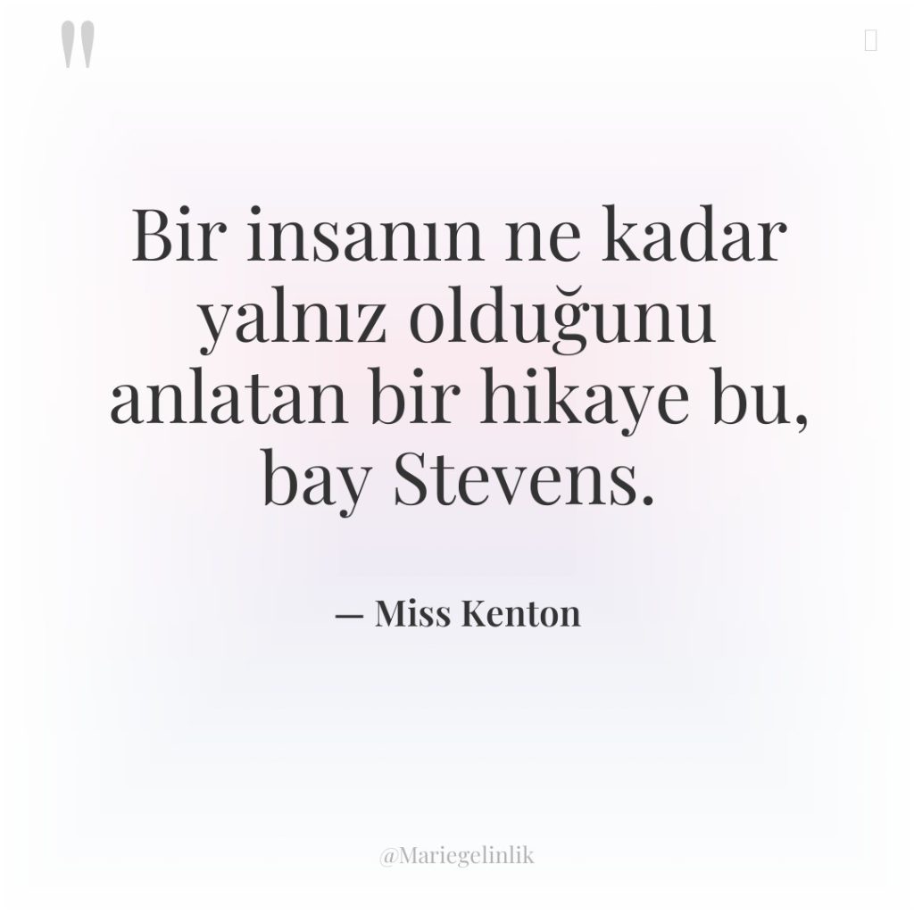 Bir insanın ne kadar yalnız olduğunu anlatan bir hikaye bu,…