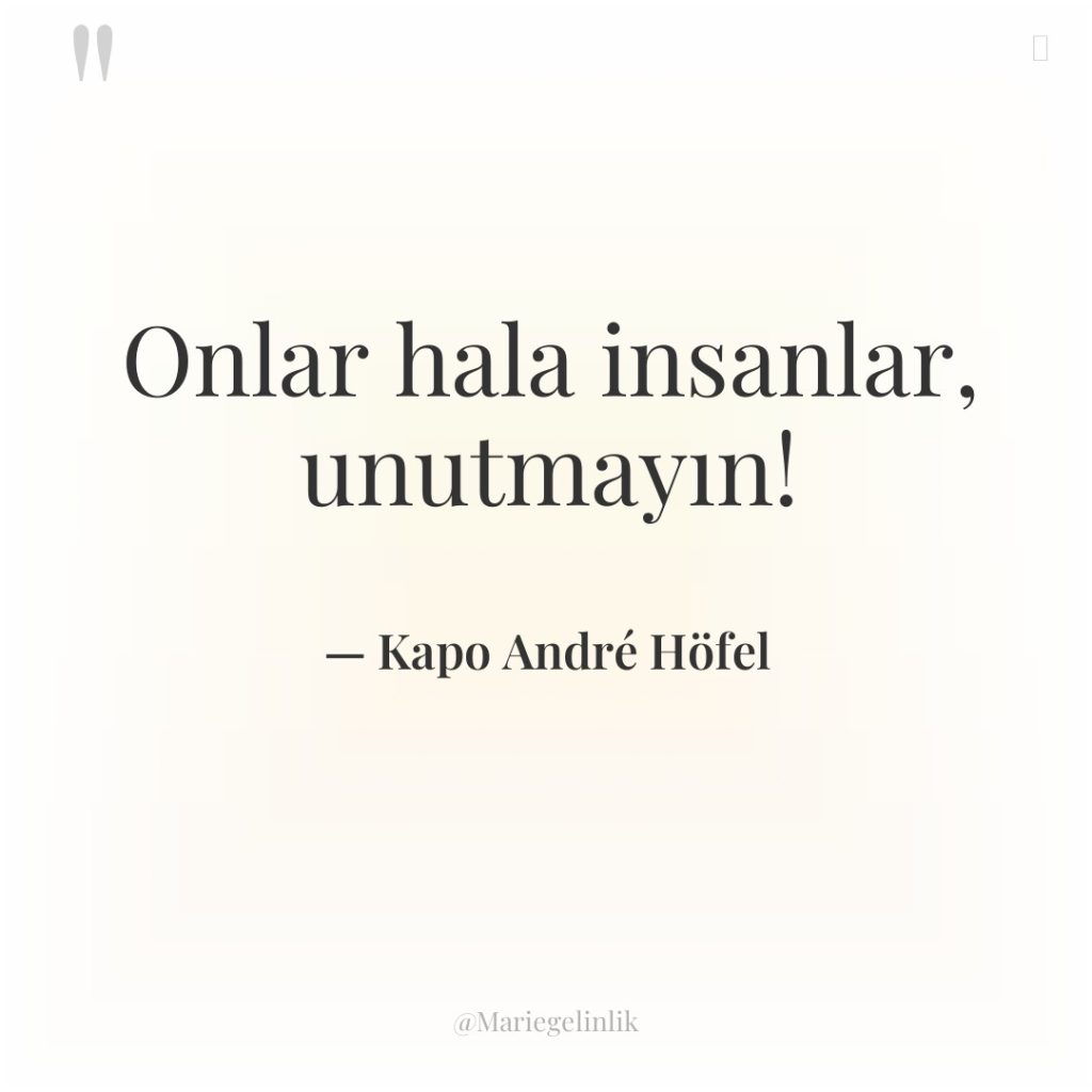 Onlar hala insanlar, unutmayın!