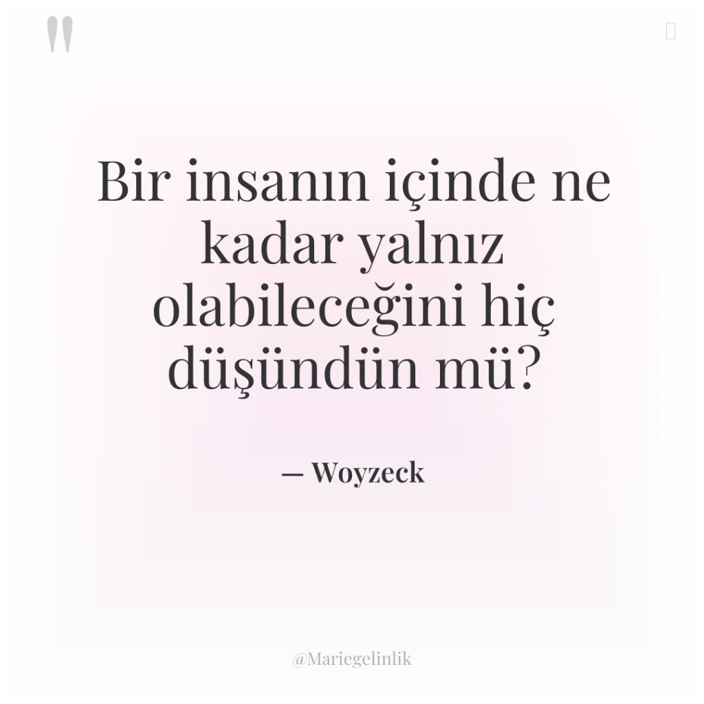 Bir insanın içinde ne kadar yalnız olabileceğini hiç düşündün mü?
