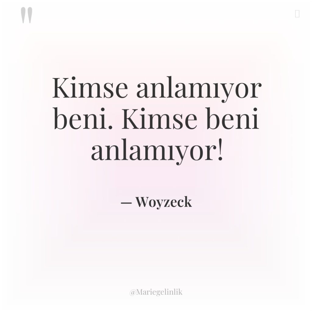 Kimse anlamıyor beni. Kimse beni anlamıyor!