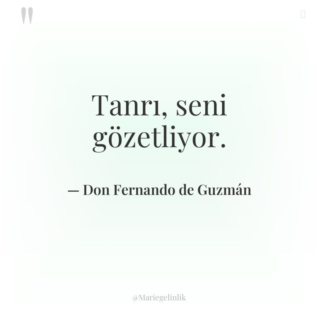 Tanrı, seni gözetliyor.