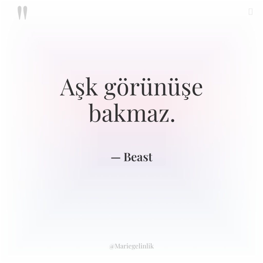 Aşk görünüşe bakmaz.