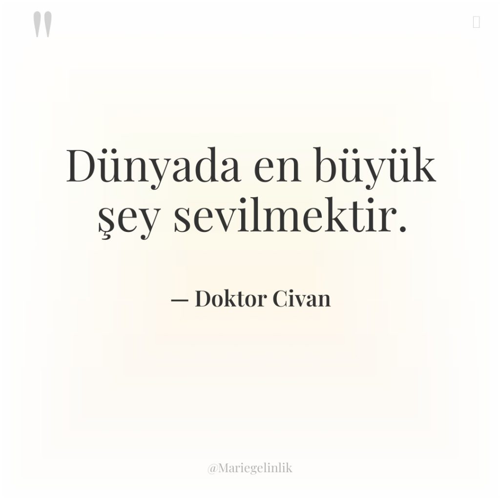 Dünyada en büyük şey sevilmektir.