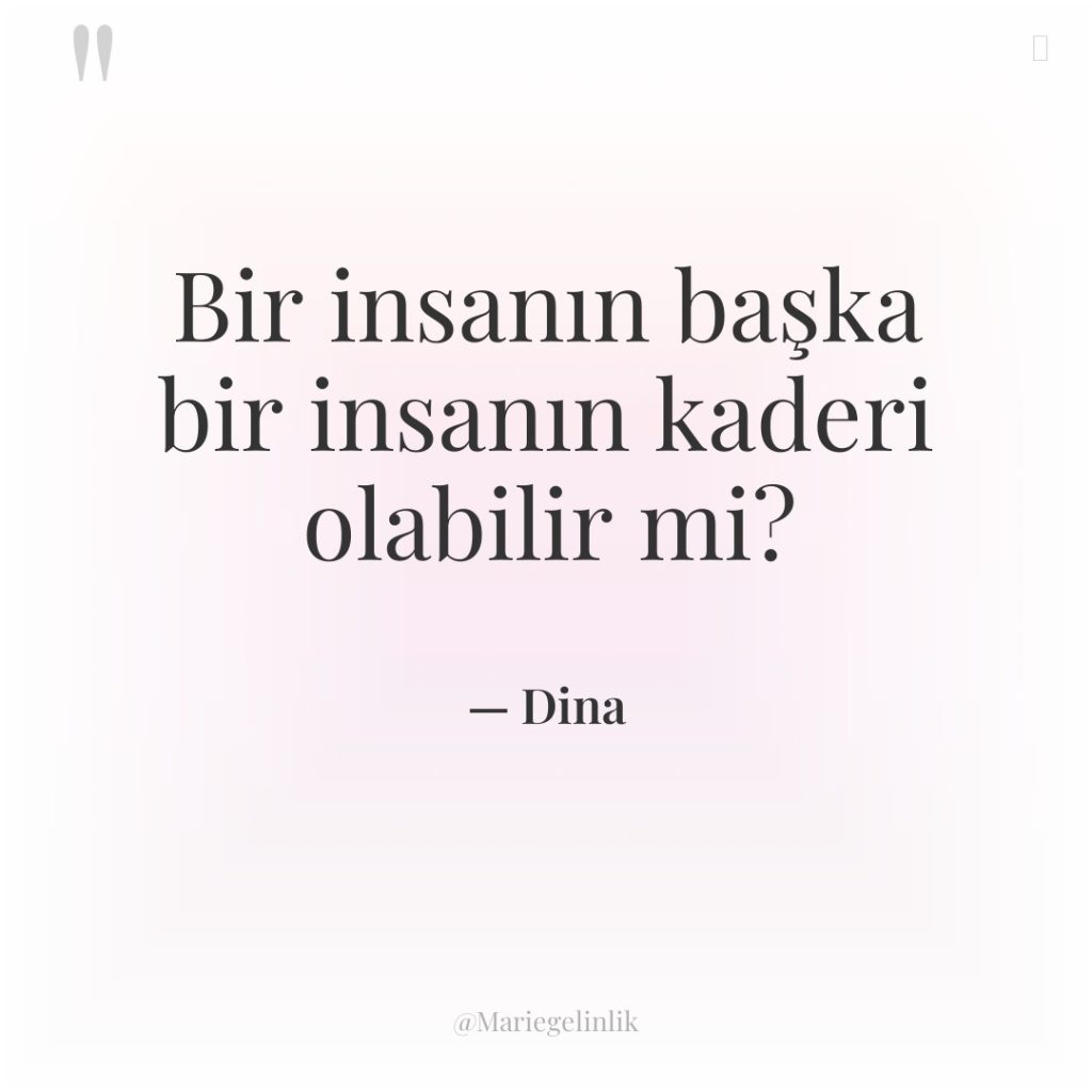 Bir insanın başka bir insanın kaderi olabilir mi?