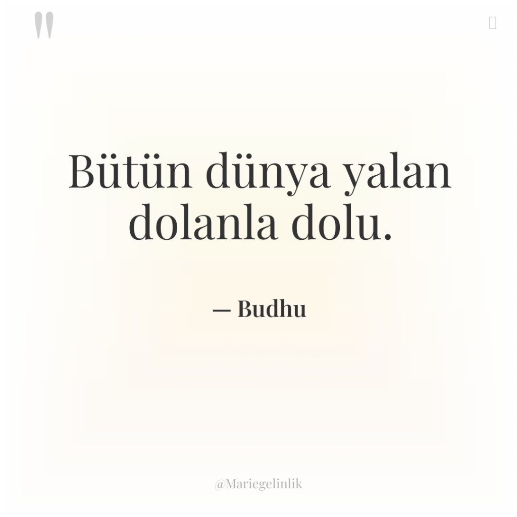 Bütün dünya yalan dolanla dolu.