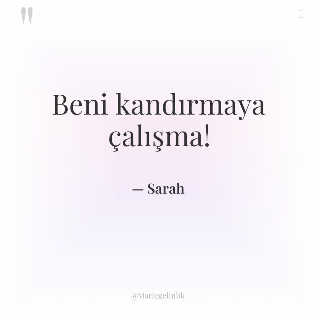 Beni kandırmaya çalışma!