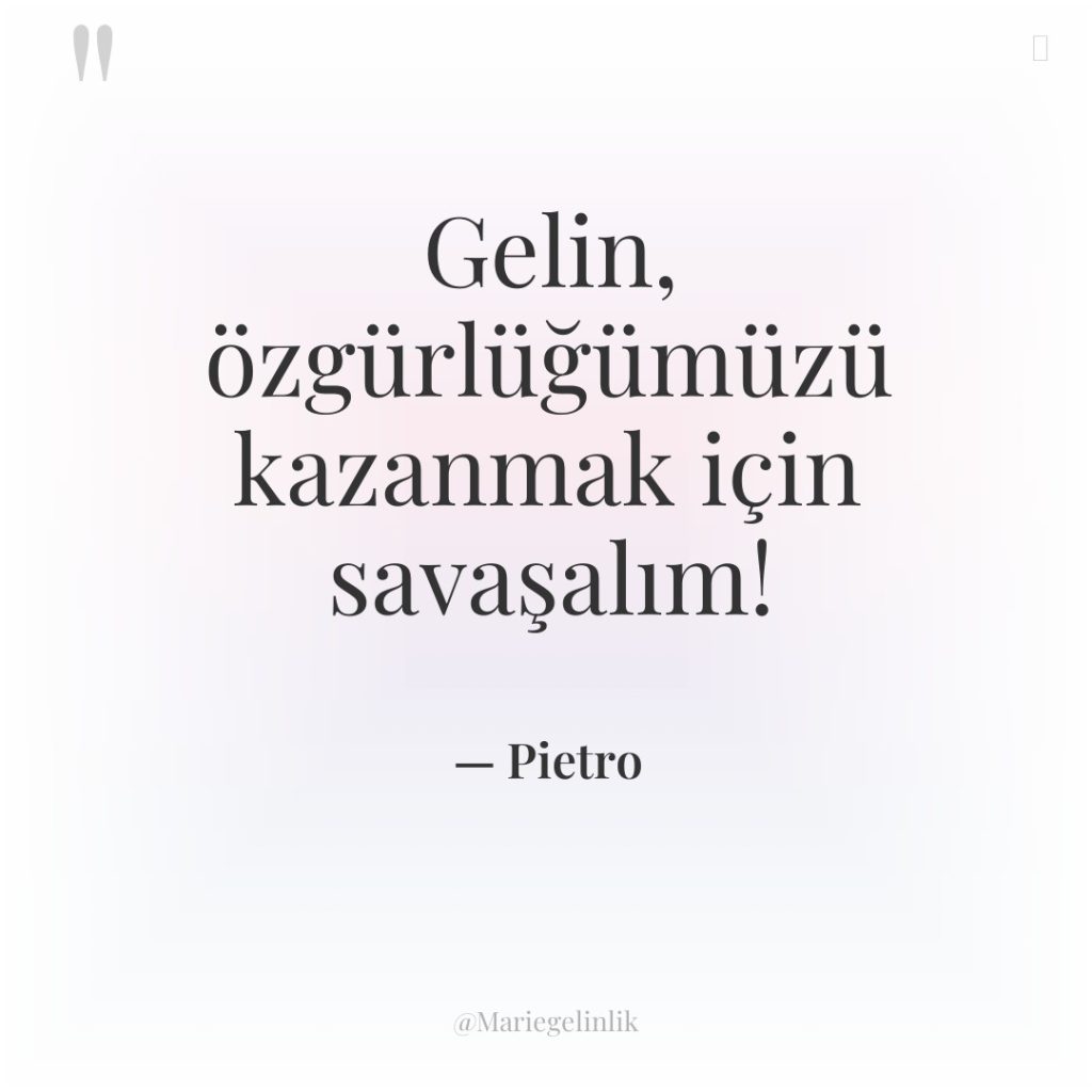 Gelin, özgürlüğümüzü kazanmak için savaşalım!