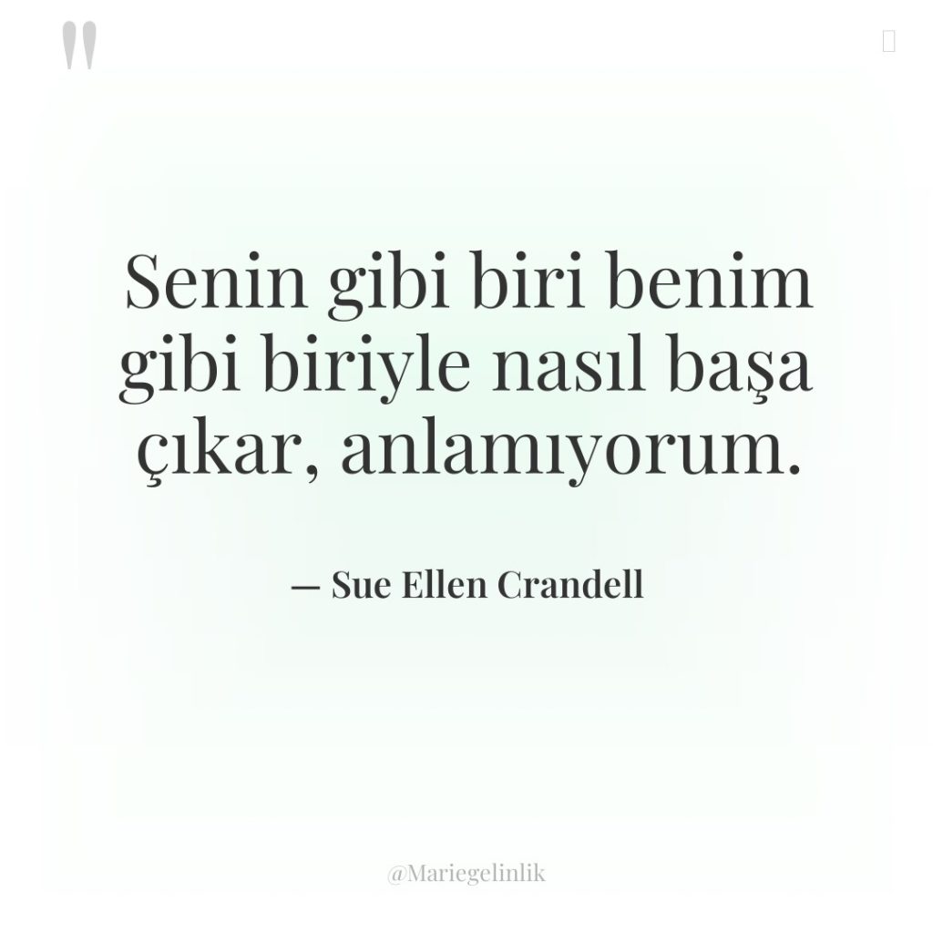 Senin gibi biri benim gibi biriyle nasıl başa çıkar, anlamıyorum.