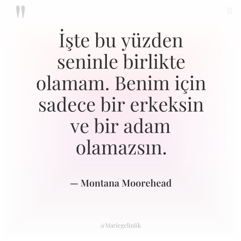 İşte bu yüzden seninle birlikte olamam. Benim için sadece bir…