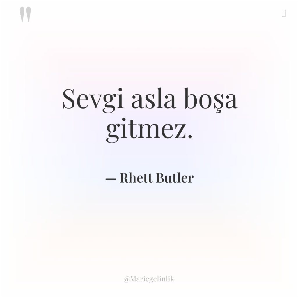 Sevgi asla boşa gitmez.