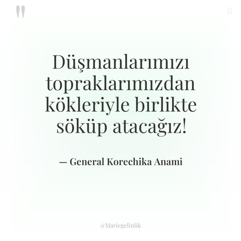 Düşmanlarımızı topraklarımızdan kökleriyle birlikte söküp atacağız!