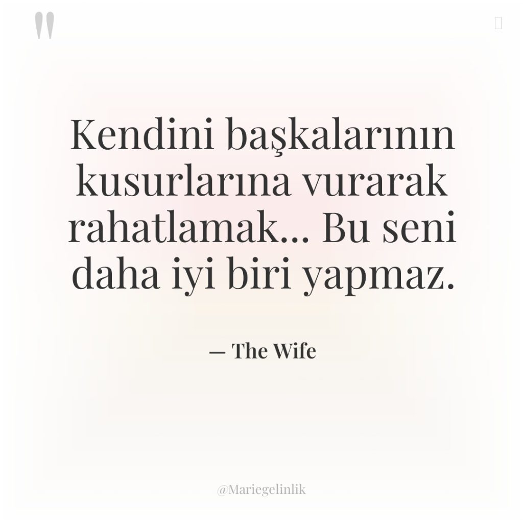Kendini başkalarının kusurlarına vurarak rahatlamak… Bu seni daha iyi biri…