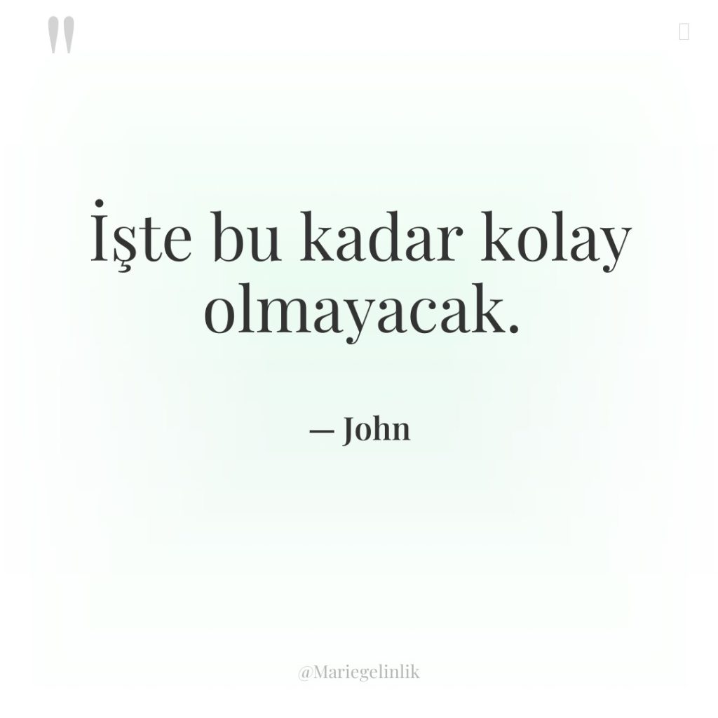 İşte bu kadar kolay olmayacak.