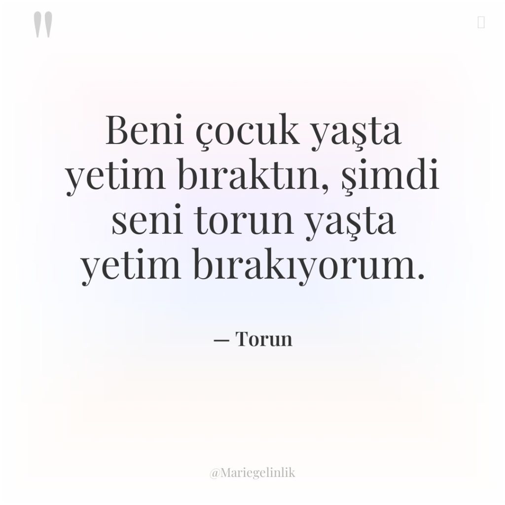 Beni çocuk yaşta yetim bıraktın, şimdi seni torun yaşta yetim…