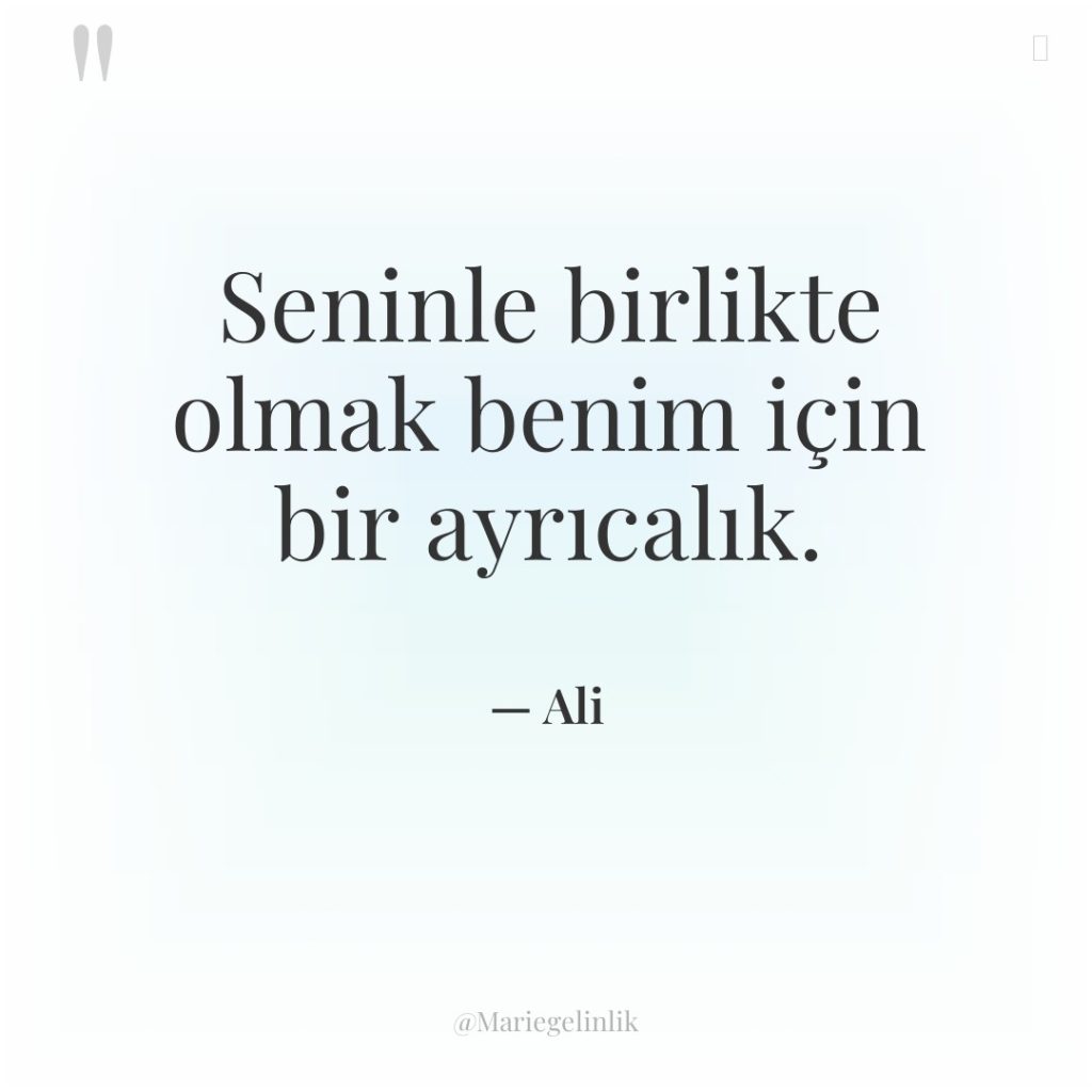 Seninle birlikte olmak benim için bir ayrıcalık.