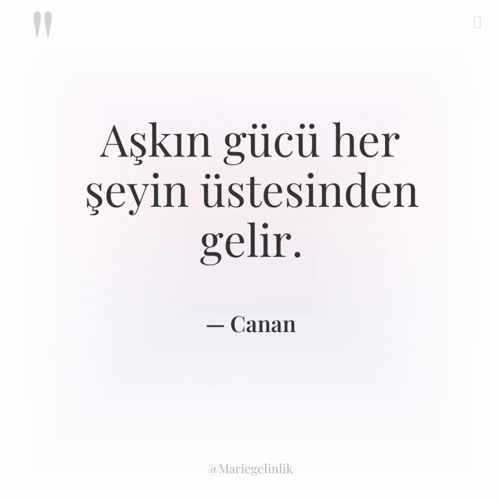 Aşkın gücü her şeyin üstesinden gelir.