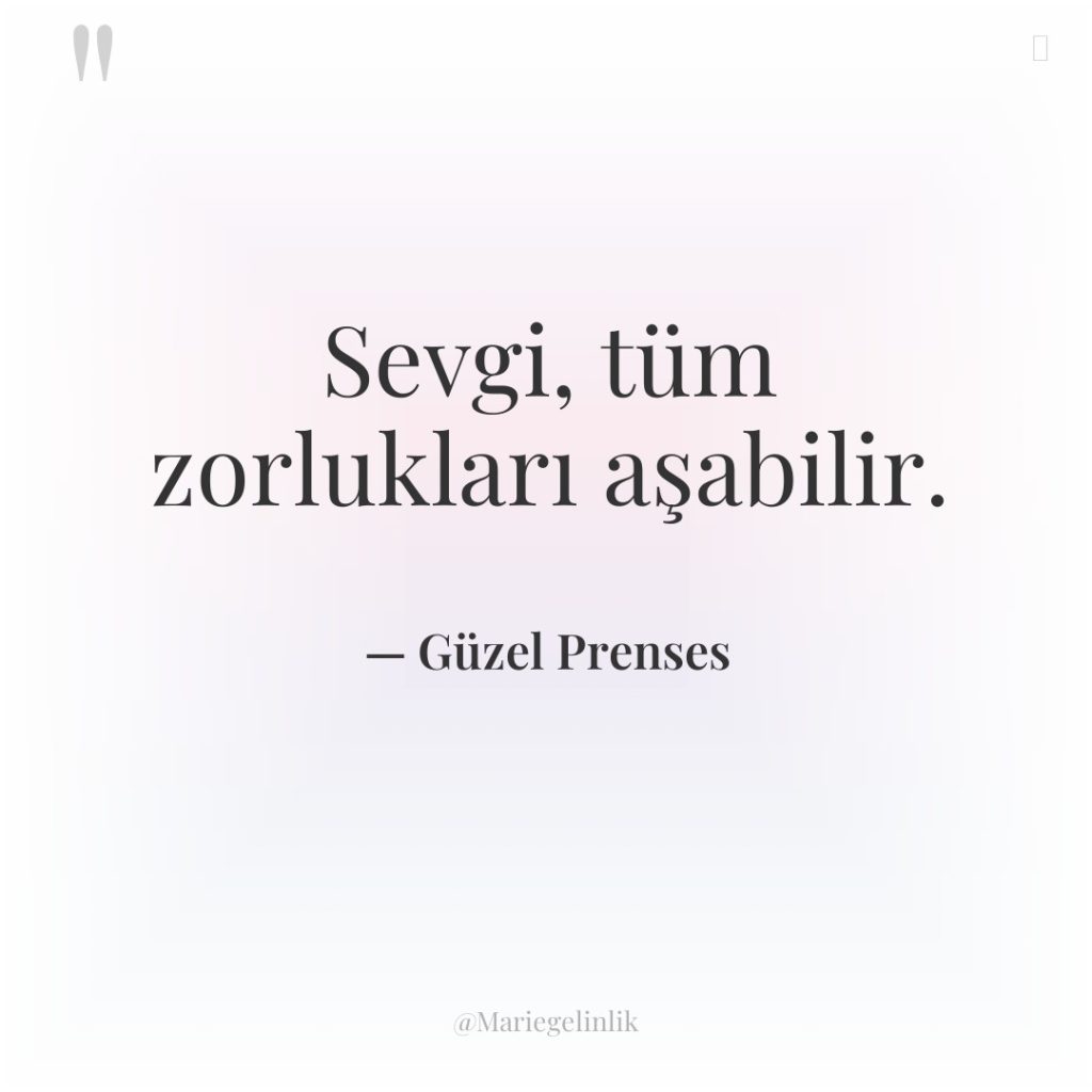 Sevgi, tüm zorlukları aşabilir.
