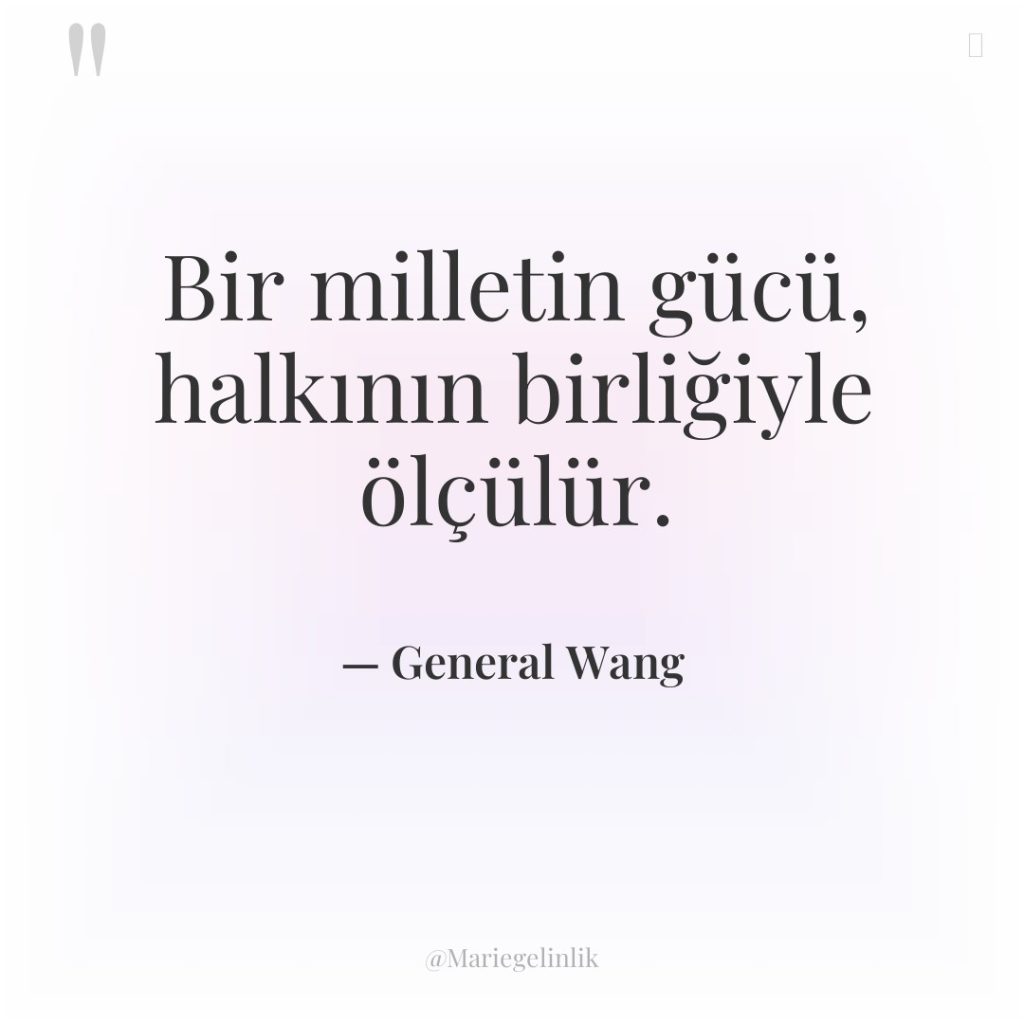Bir milletin gücü, halkının birliğiyle ölçülür.