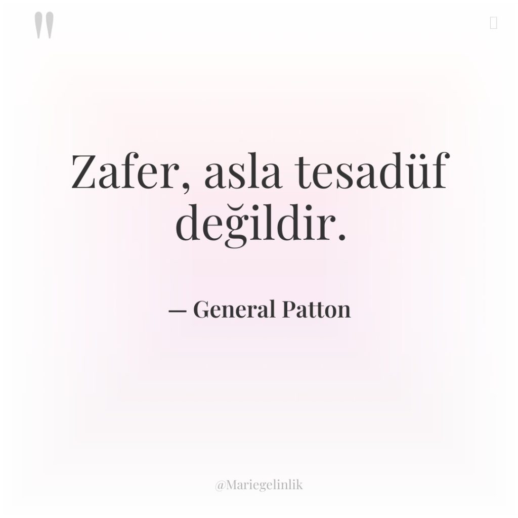 Zafer, asla tesadüf değildir.