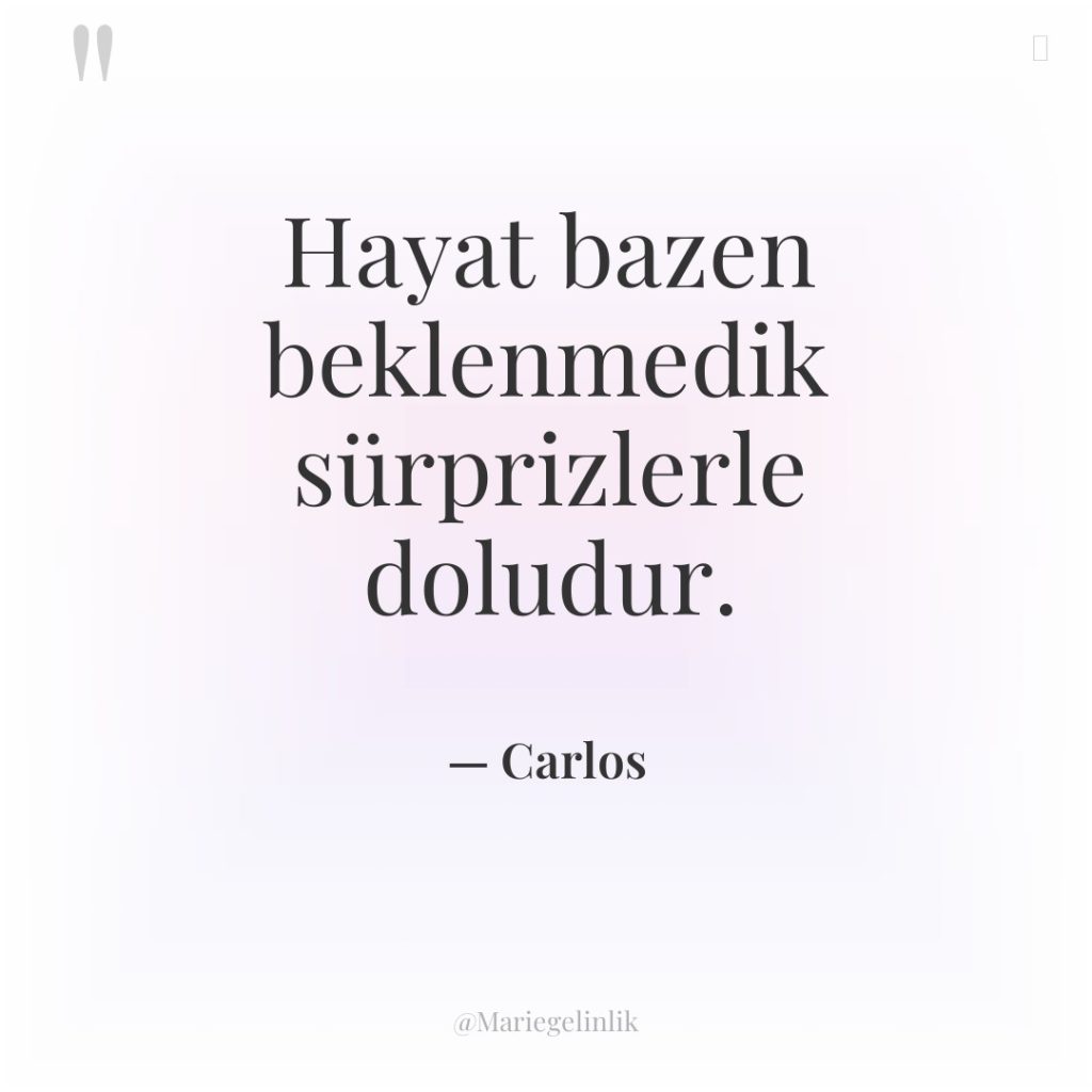 Hayat bazen beklenmedik sürprizlerle doludur.