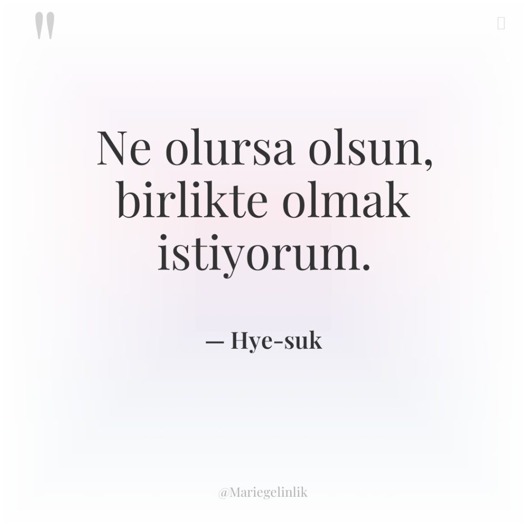 Ne olursa olsun, birlikte olmak istiyorum.