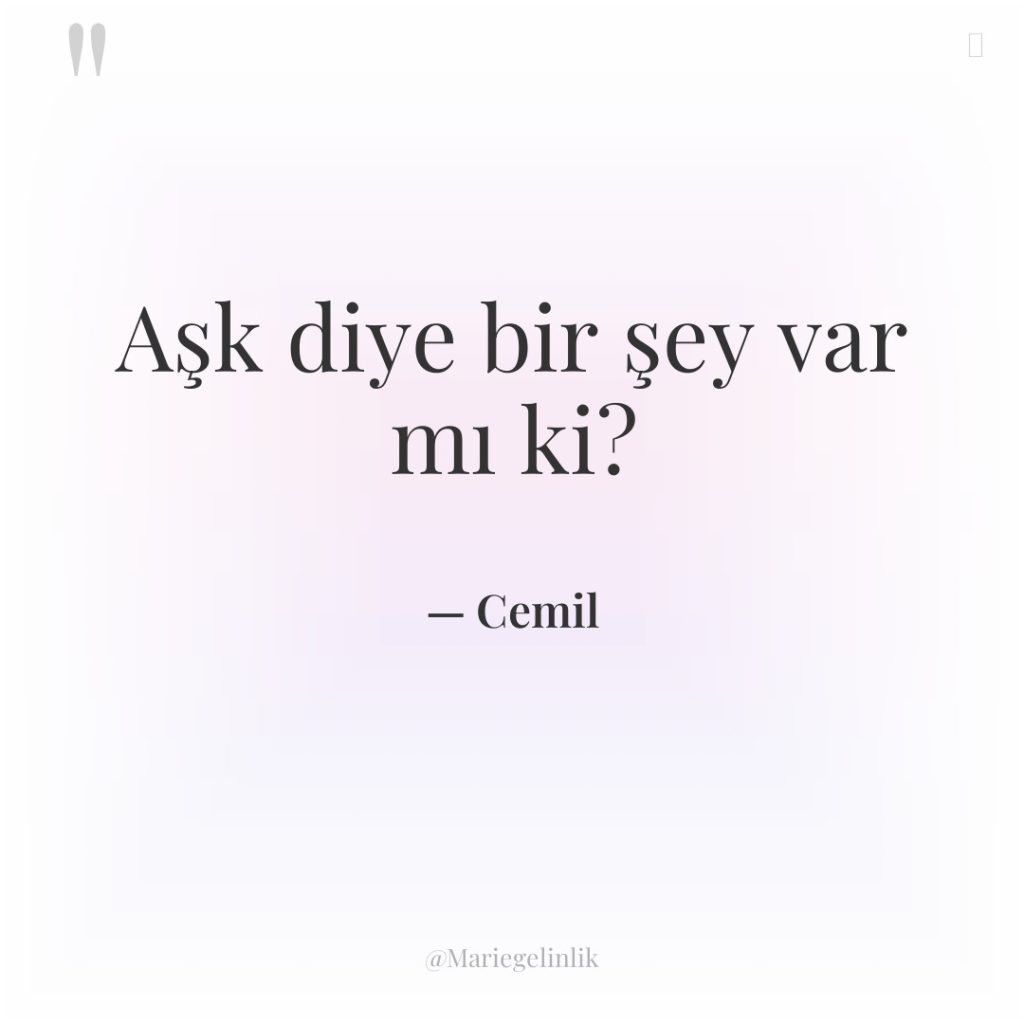 Aşk diye bir şey var mı ki?