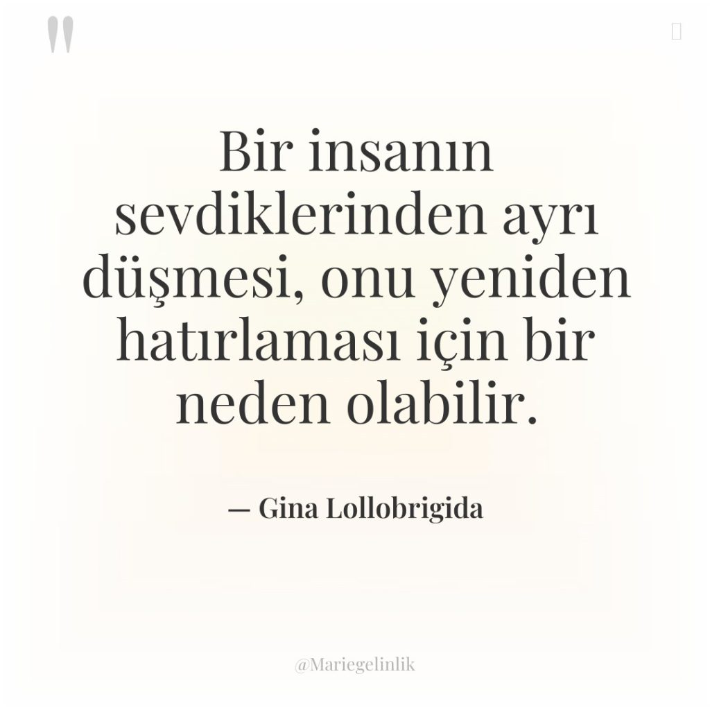 Bir insanın sevdiklerinden ayrı düşmesi, onu yeniden hatırlaması için bir…