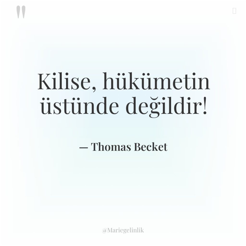 Kilise, hükümetin üstünde değildir!