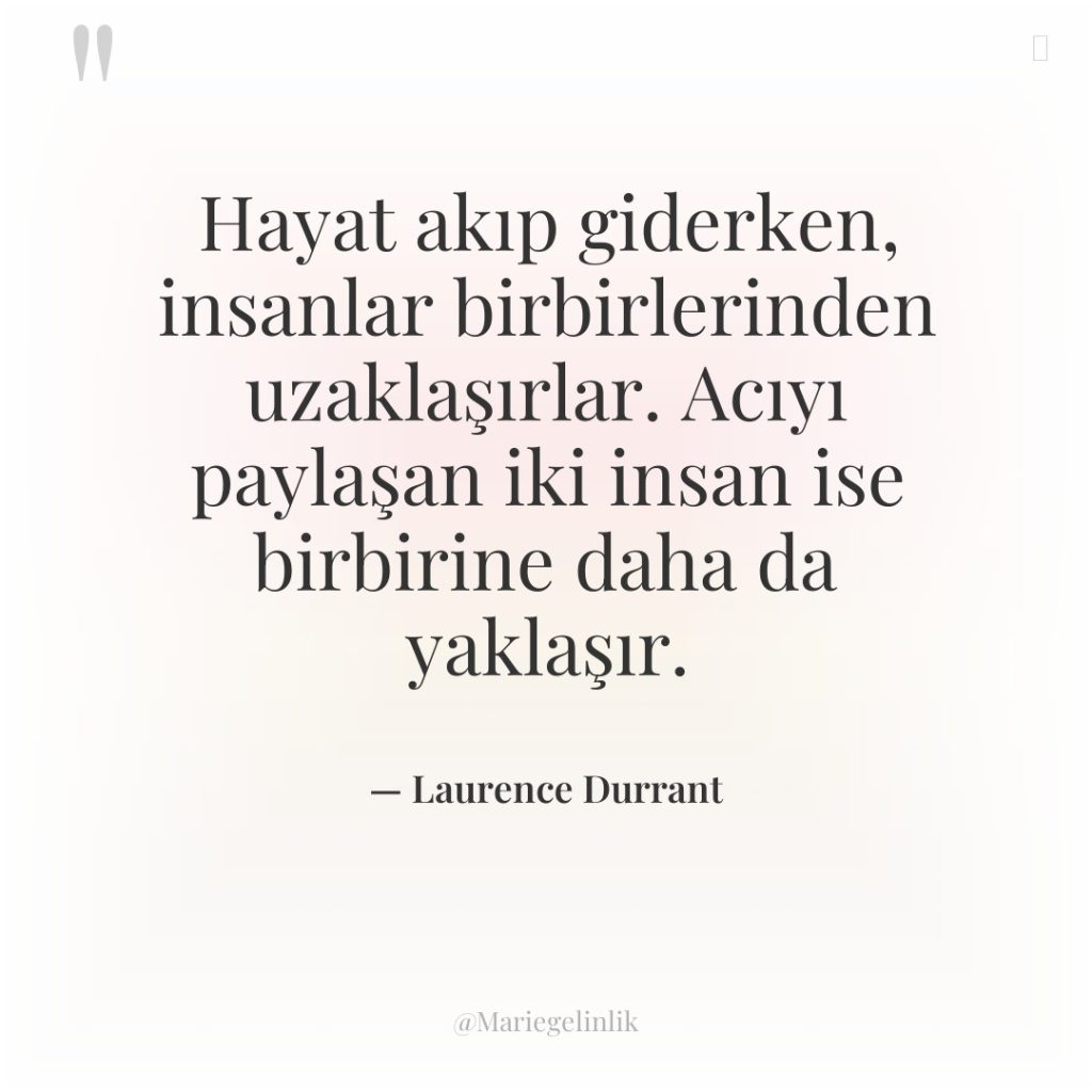 Hayat akıp giderken, insanlar birbirlerinden uzaklaşırlar. Acıyı paylaşan iki insan…