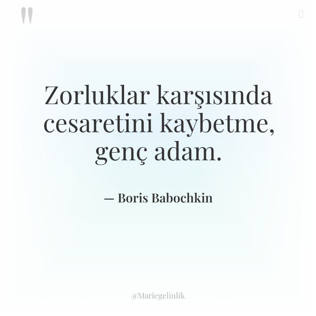 Zorluklar karşısında cesaretini kaybetme, genç adam.