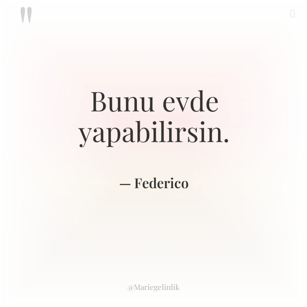 Bunu evde yapabilirsin.