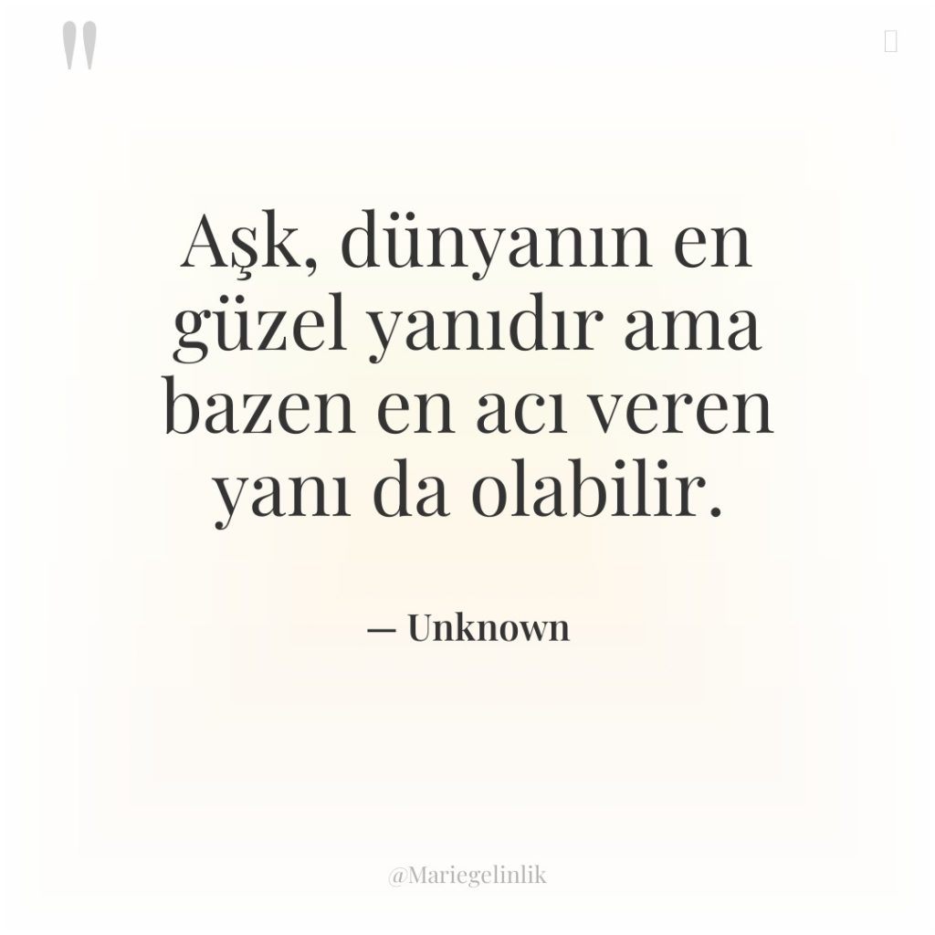 Aşk, dünyanın en güzel yanıdır ama bazen en acı veren…
