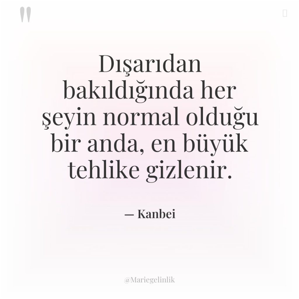 Dışarıdan bakıldığında her şeyin normal olduğu bir anda, en büyük…