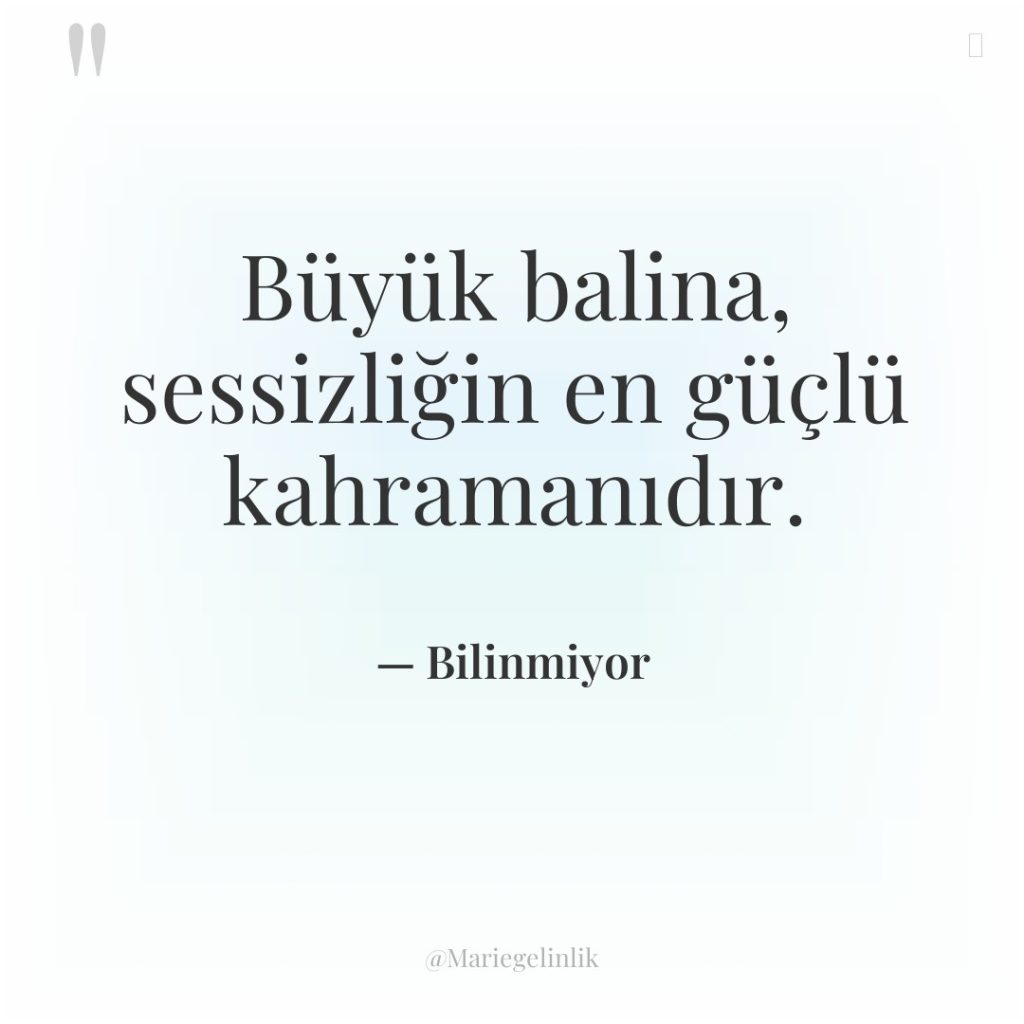 Büyük balina, sessizliğin en güçlü kahramanıdır.