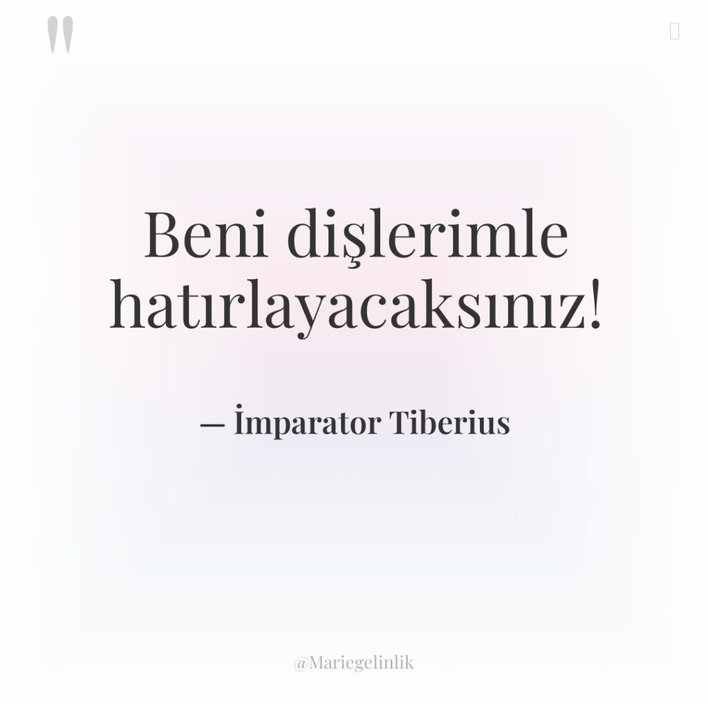 Beni dişlerimle hatırlayacaksınız!