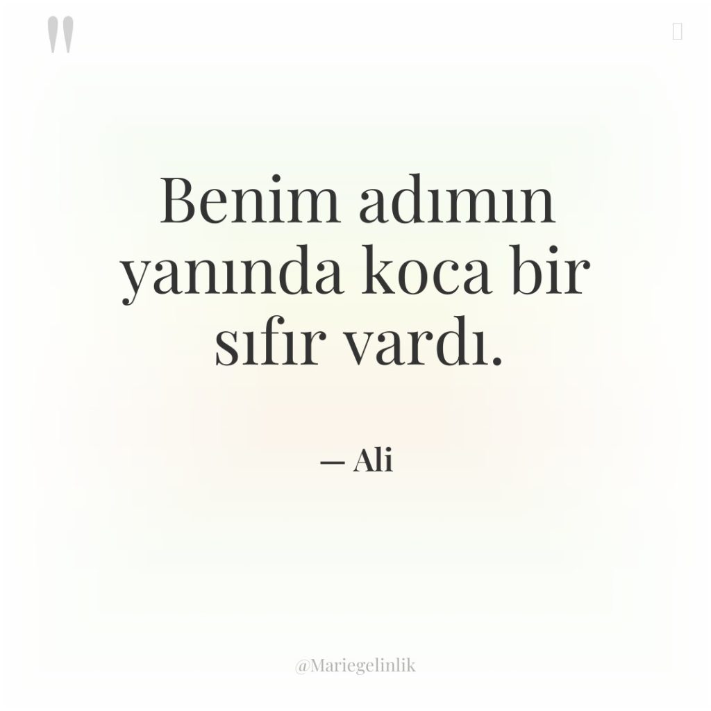 Benim adımın yanında koca bir sıfır vardı.