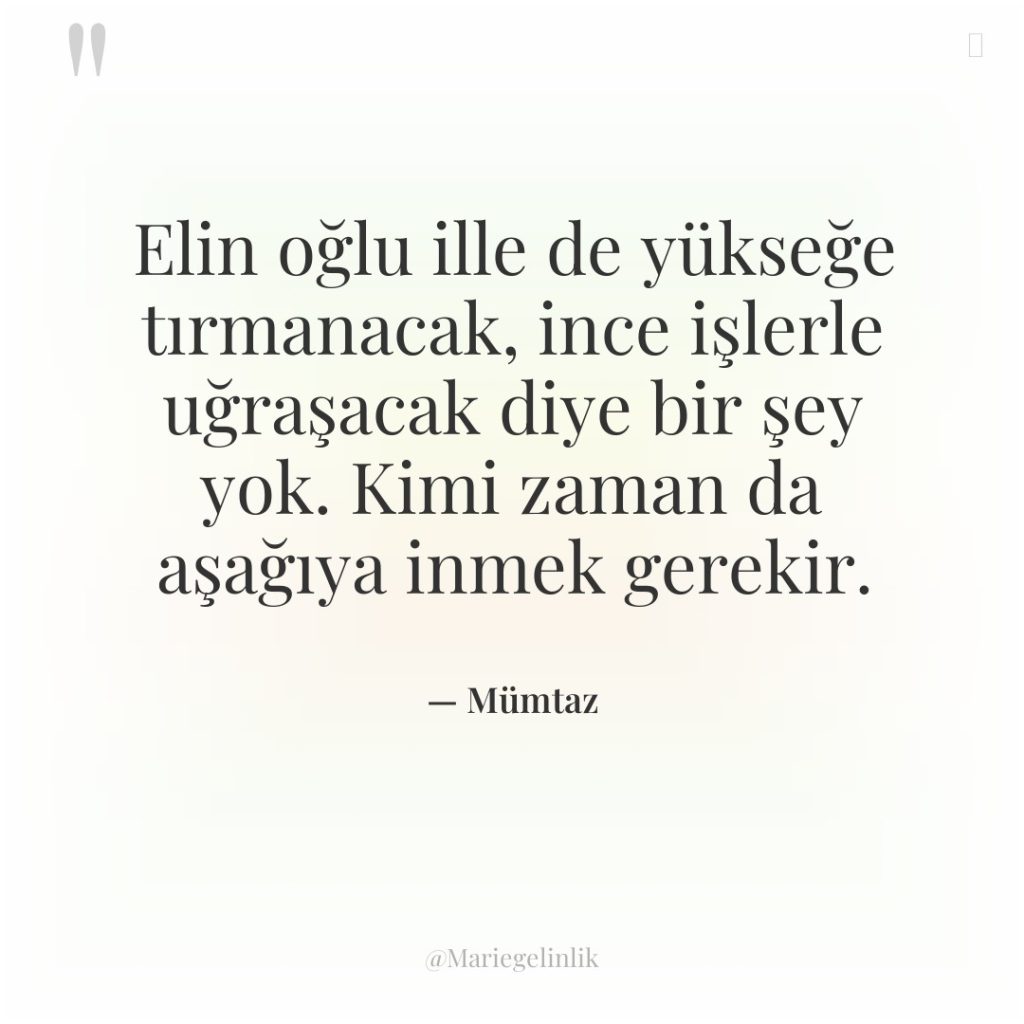 Elin oğlu ille de yükseğe tırmanacak, ince işlerle uğraşacak diye…