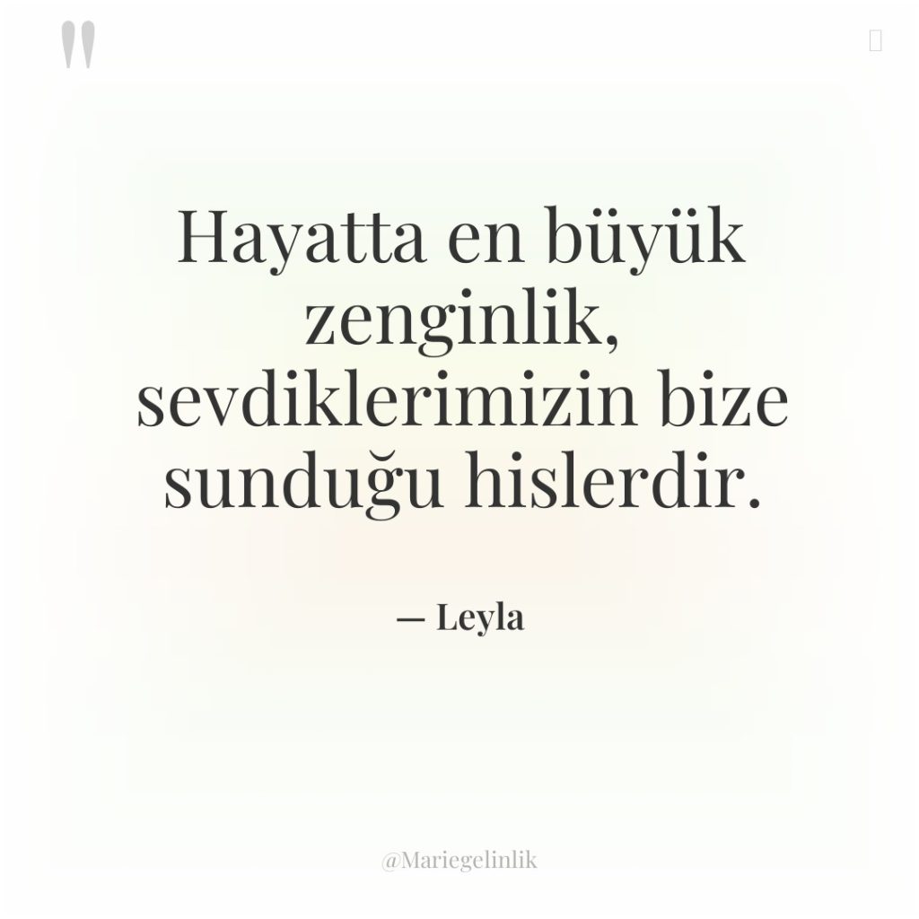 Hayatta en büyük zenginlik, sevdiklerimizin bize sunduğu hislerdir.