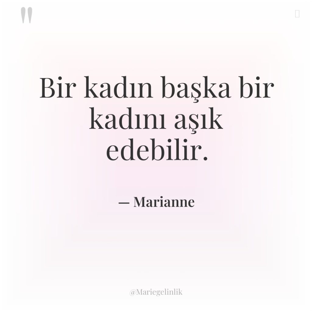 Bir kadın başka bir kadını aşık edebilir.