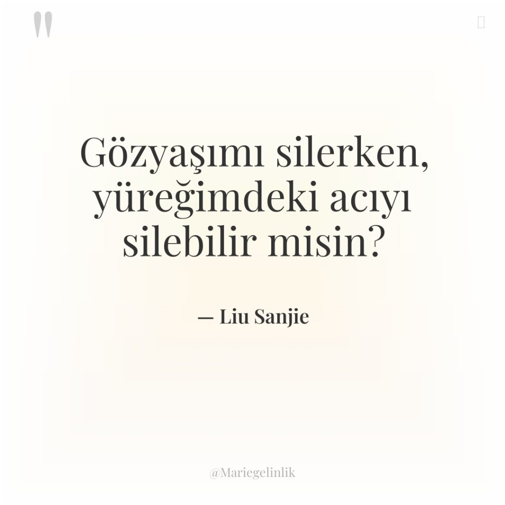 Gözyaşımı silerken, yüreğimdeki acıyı silebilir misin?