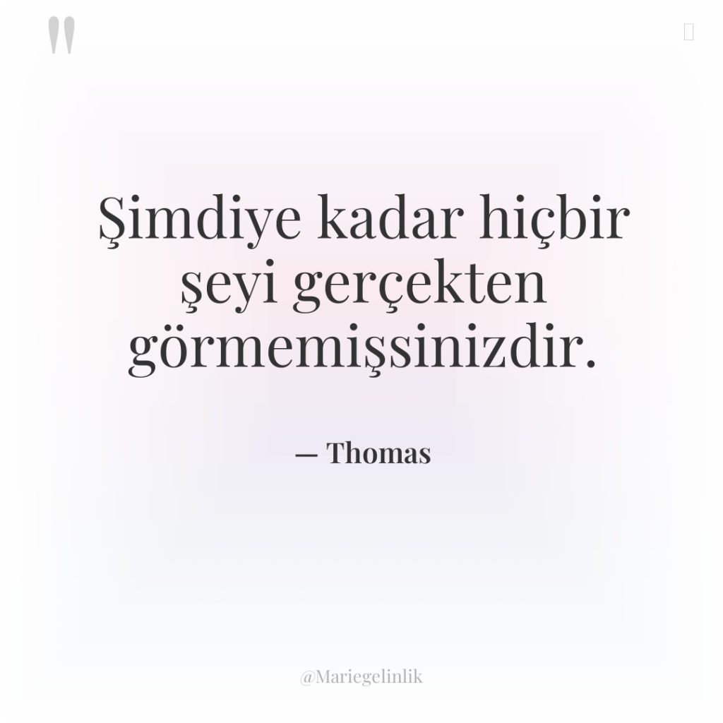 Şimdiye kadar hiçbir şeyi gerçekten görmemişsinizdir.