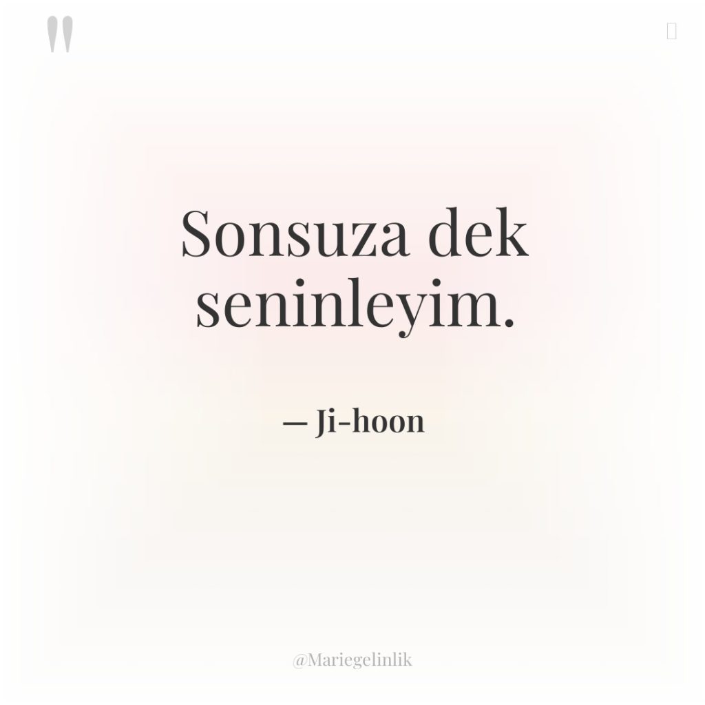 Sonsuza dek seninleyim.