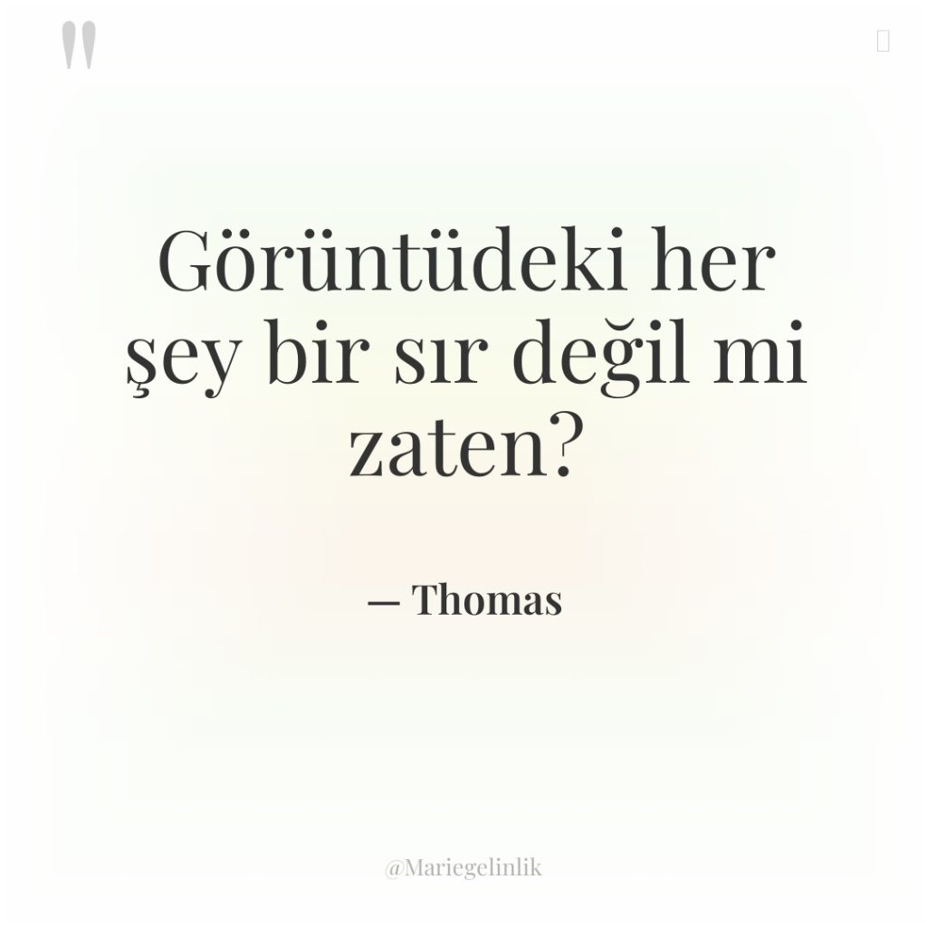 Görüntüdeki her şey bir sır değil mi zaten?